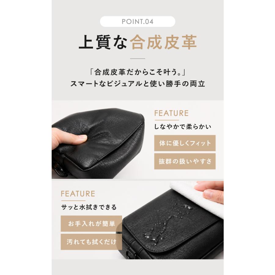 BEMOVITA ミニマルボディバッグ ボディバッグ メンズ 撥水 軽量 斜 