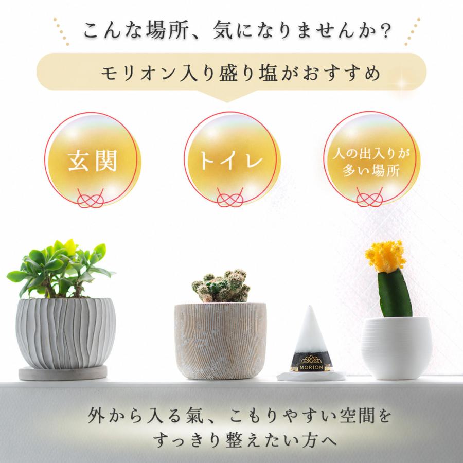 オーダー制 交換不要 盛り塩 モリオン 黒水晶 2個セット ゴールド