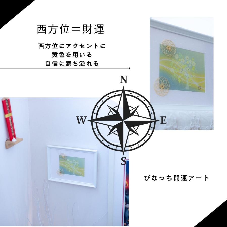 金のなる木を描いた風水開運アート。額縁付きで届いてすぐ飾れる。金運