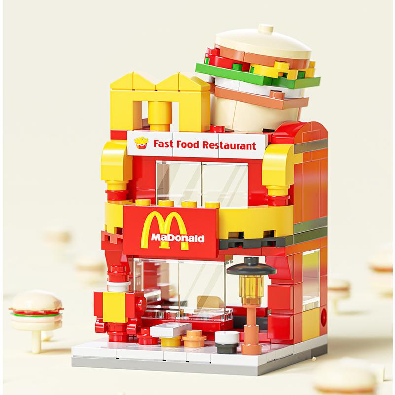 レゴ 互換ブロック マクドナルド風 ハンバーガーショップ 167ピース 