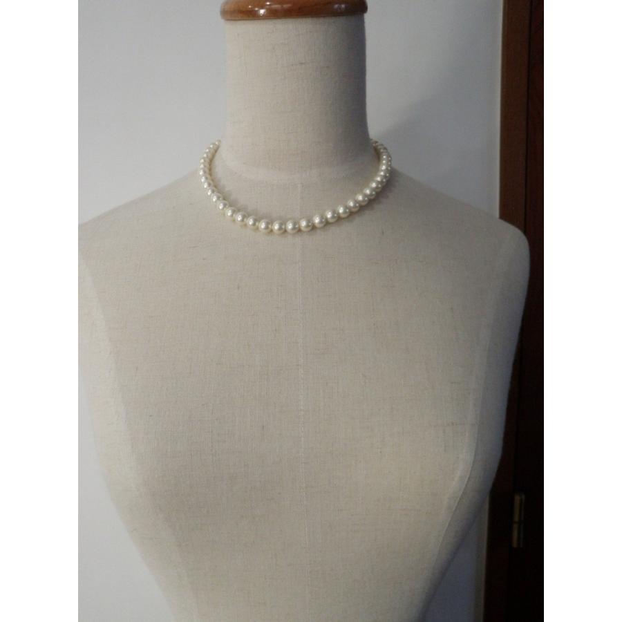 パールネックレス 約40cm パール ネックレス マグネット 留め具 貝パール 8mm 40cm 42cm 冠婚
