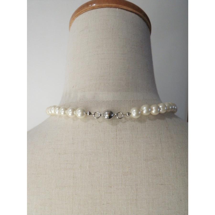 パール ネックレス マグネット留め具 8mm 40cm 42cm