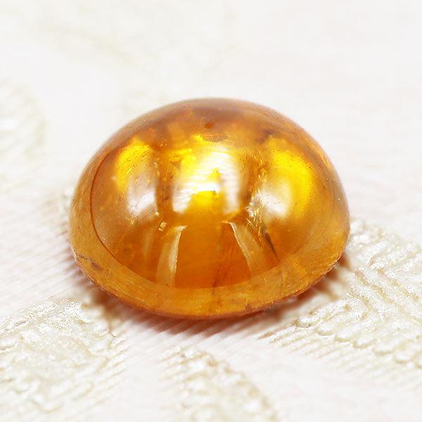 オレンジ スファレライト ラウンドカボション 1.23ct 1個限定 製品オーダー可能