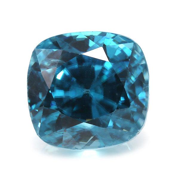 ブルージルコン クッション 4.36ct 1個限定 製品オーダー可能の画像