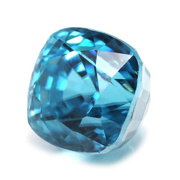 ブルージルコン クッション 4.36ct 1個限定 製品オーダー可能の画像