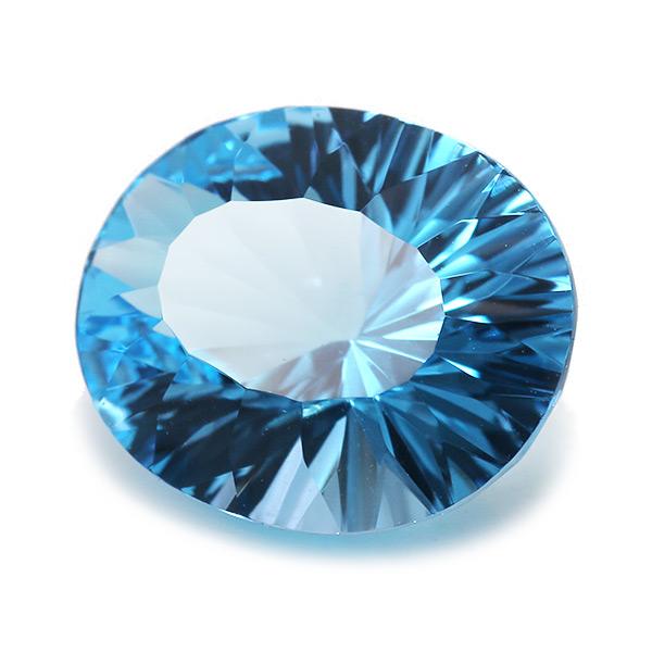 11×8mm ブルートパーズ オーバル コンケイブ 製品オーダー可能