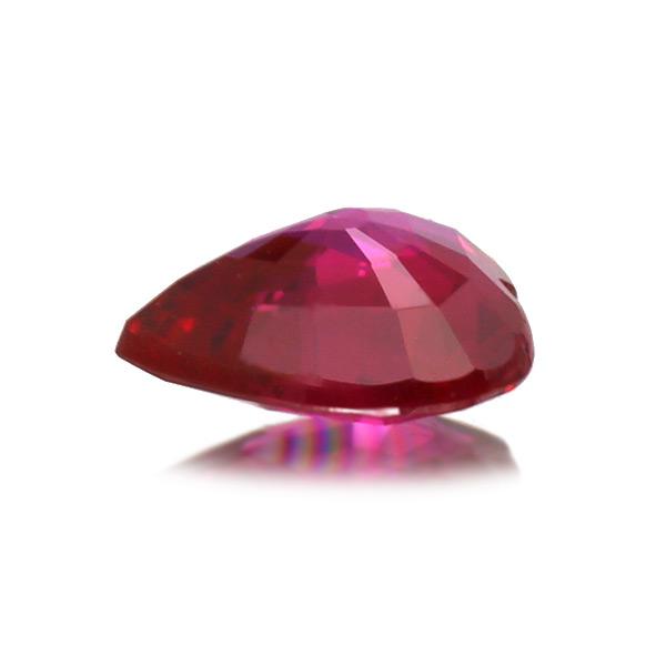 P10％中 鑑別書付 ミャンマー産 ピジョンブラットルビー ハート 0.43ct 