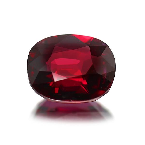 鑑別書付 ピジョンブラッド ルビー クッション 0.52ct 製品オーダー可能 誕生石7月の画像