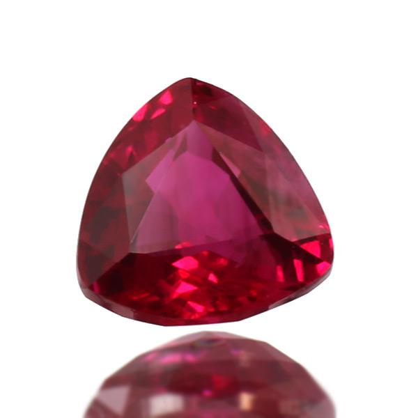 鑑別書付 ピジョンブラッド ルビー トリリアント 0.63ct 製品オーダー可能 誕生石7月の画像