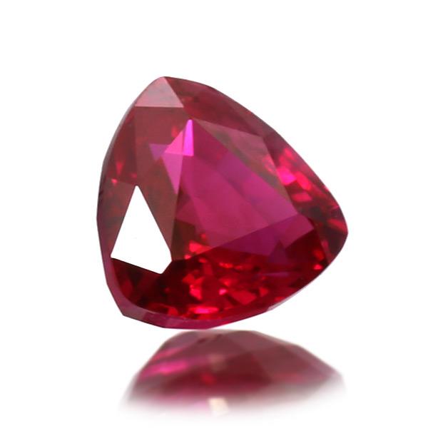 鑑別書付 ピジョンブラッド ルビー トリリアント 0.63ct 製品オーダー可能 誕生石7月の画像