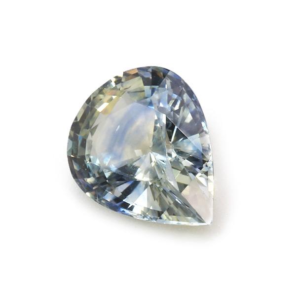 バイカラーサファイア ペアシェイプ 1.18ct 限定1個 製品オーダー可能
