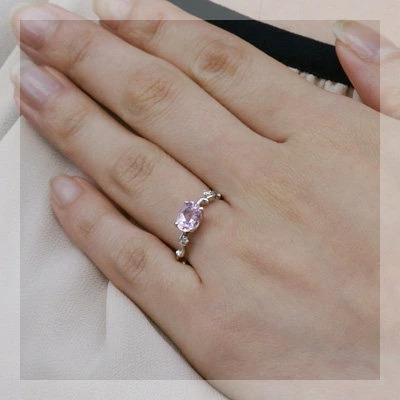 簡単カスタムジュエリー TR-181デザイン リング 中石7×5mm目安 脇石1.3ｍｍ 各ルース代別 お手持ちのルース、弊社購入ルースなどでお作りできますの画像