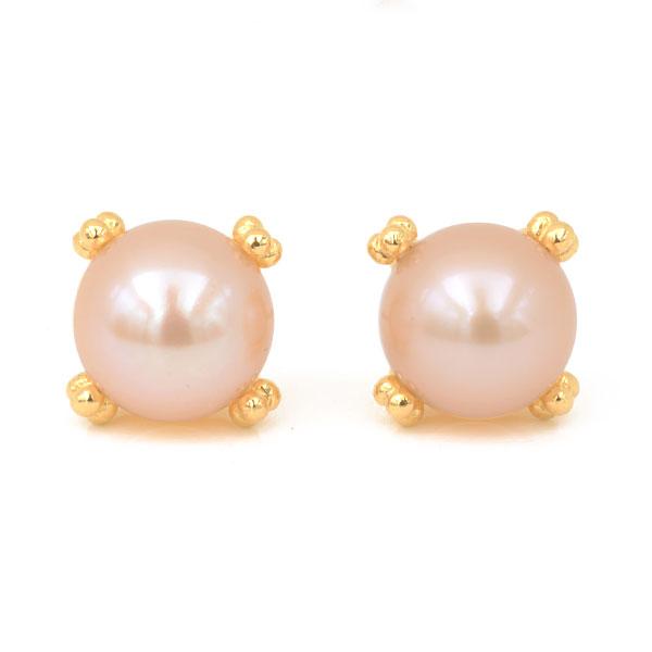 朝陽の一粒 湖水真珠 7mm ピアス PT900 K18 K10対応 誕生石 6月の画像