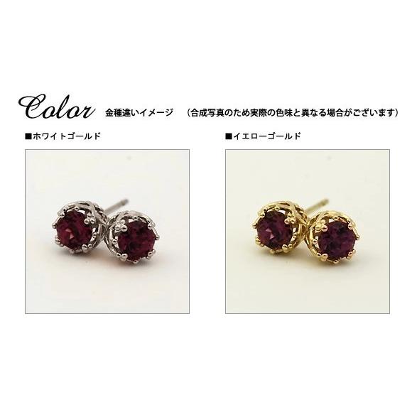 ロードライトガーネット 睡蓮 ピアス PT900 K18 K10対応 誕生石 ロードライトガーネット 睡蓮 ピアス PT900 K18 K10対応 誕生石