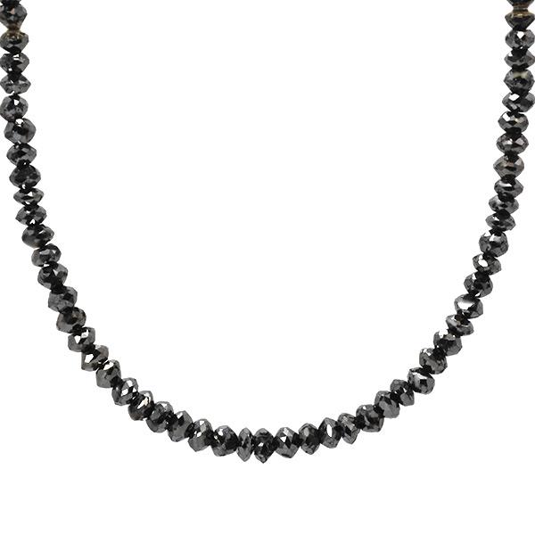 数量限定 K18WG 20ct ブラックダイヤモンド ネックレス 誕生石4月の画像
