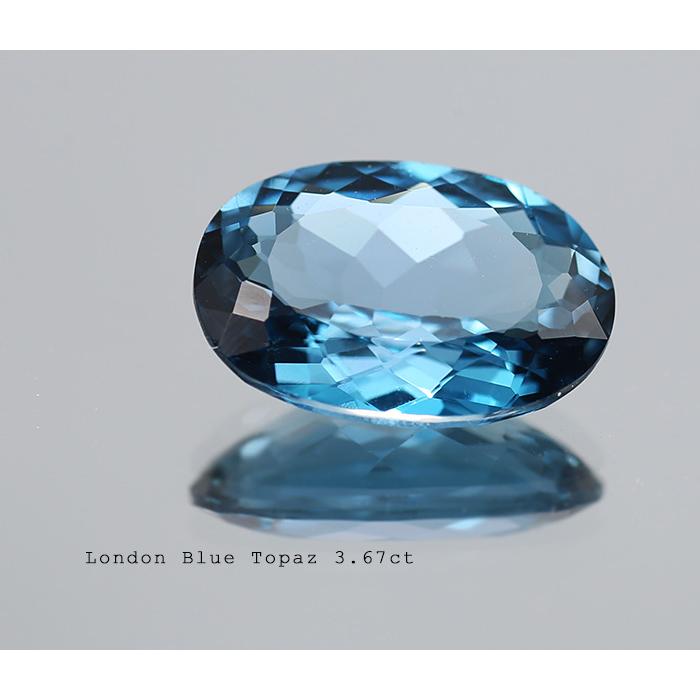 ロンドンブルートパーズ オーバル 3.67ct 限定1個 製品オーダー可能 