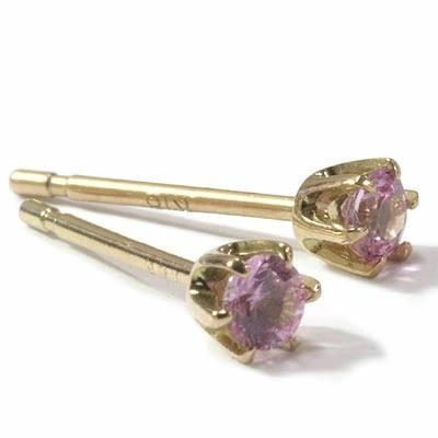 2.5ミリ ピンクサファイアスタッド ピアス PT900 K18 K10対応  おしゃれ ファッション 女性 記念日 ギフト プレゼント |  | 01