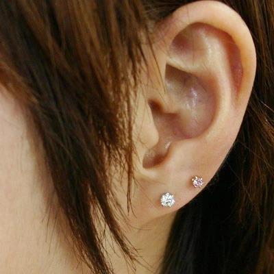 2.5ミリ ピンクサファイアスタッド ピアス PT900 K18 K10対応  おしゃれ ファッション 女性 記念日 ギフト プレゼント |  | 02