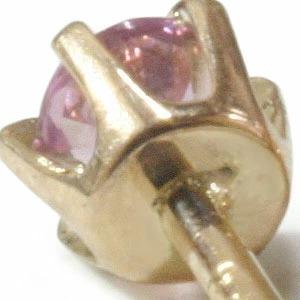 2.5ミリ ピンクサファイアスタッド ピアス PT900 K18 K10対応  おしゃれ ファッション 女性 記念日 ギフト プレゼント |  | 07