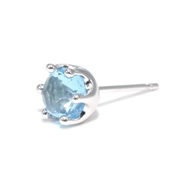 ピアス あすつく 5.0mm ラウンド ブルートパーズ エピコットカット お手軽ピアス  K10 ホワイトゴールド おしゃれ  誕生日プレゼント 女性 ギフト |  | 01