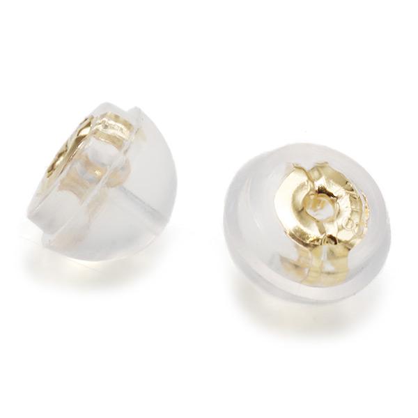 グレームーンストーン スクエア ピアス 1ペア 両耳分 PT900 K18 K10