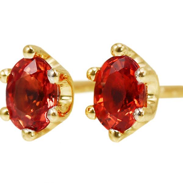 P10％中 マンダリンガーネット 4×3mm オーバル ミルククラウンセッティング ピアス PT900 K18 K10対応 |  | 02