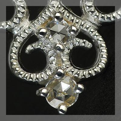 pt900 ローズカットダイヤモンドピアス オーセンティック」 Authentic ローズカットダイヤモンドピアス