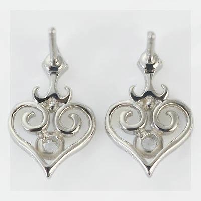 ♥4℃　K18ピアス　ハート　ダイヤモンド 18金 ダイヤモンドピアス K18 ピンクゴールド ハートピアス 4月