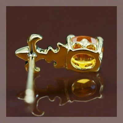 P10％中 マンダリンガーネット リリーデコール ピアス PT900 K18 K10対応 誕生石 1月 |  | 04