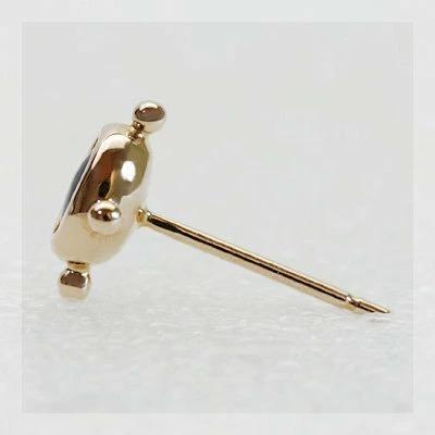 アメシスト ヴィクトリア モダン ピアス PT900 K18 K10対応 誕生石 2月の画像