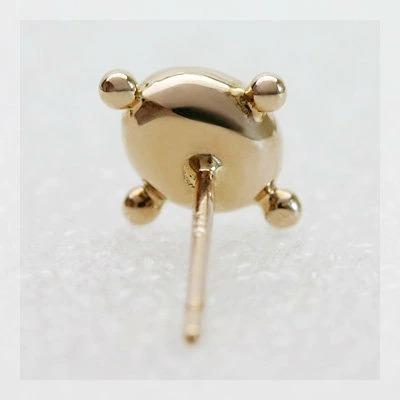 アメシスト ヴィクトリア モダン ピアス PT900 K18 K10対応 誕生石 2月の画像