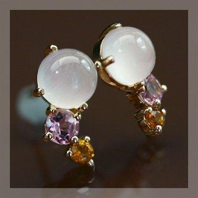 元気色のつぶつぶピアス PT900 K18 K10対応の画像