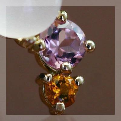 元気色のつぶつぶピアス PT900 K18 K10対応の画像