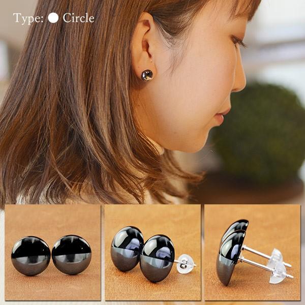 ブラックコーデ オニキス ヘマタイト ピアス １ペア両耳分 おしゃれ 女性 記念日 ギフト プレゼント  あすつくは宅急便　郵便は送料無料 |  | 01