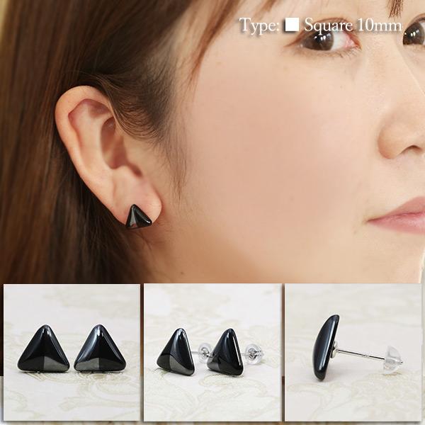 ブラックコーデ オニキス ヘマタイト ピアス １ペア両耳分 おしゃれ 女性 記念日 ギフト プレゼント  あすつくは宅急便　郵便は送料無料 |  | 06