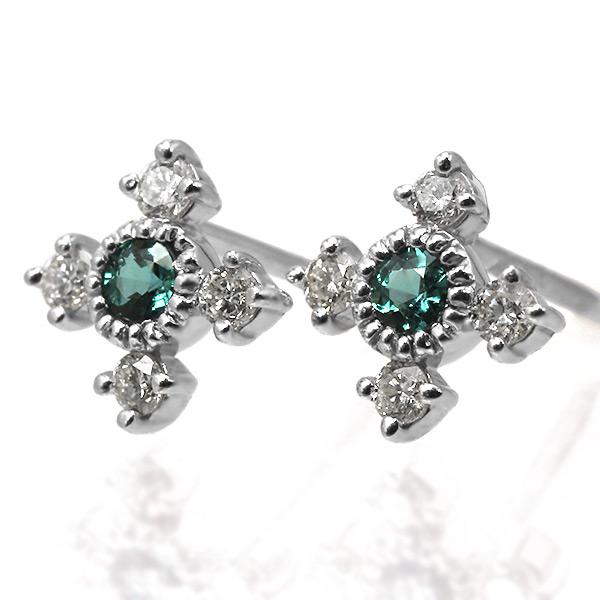 アレキサンドライト ゴシッククロス ピアス 1ペア 両耳分 PT900 K18 K10対応 誕生石6月 |  | 02