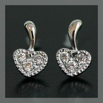 ピアス ミルハート ダイヤモンドピアス 誕生石 4月