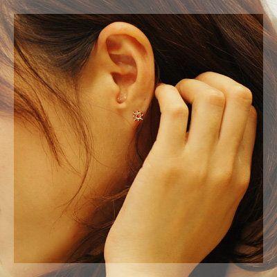 視線が集まる ピンクスピネルピアス　PT900 K18 K10対応 春色ピンクの画像