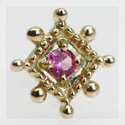 視線が集まる ピンクスピネルピアス　PT900 K18 K10対応 春色ピンクの画像
