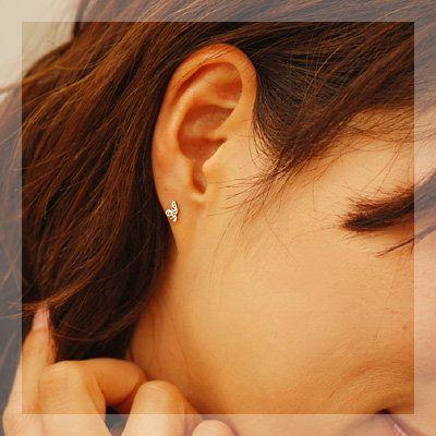 ジョリ プリュム ローズカットダイヤモンド ピアス PT900 K18 K10対応 