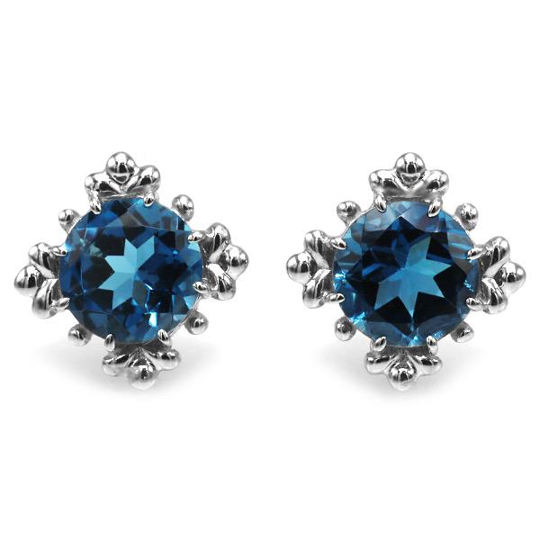 新品】PT900 アウトレット ブルートパーズ ピアス 1.00CT 新品✨ PT900