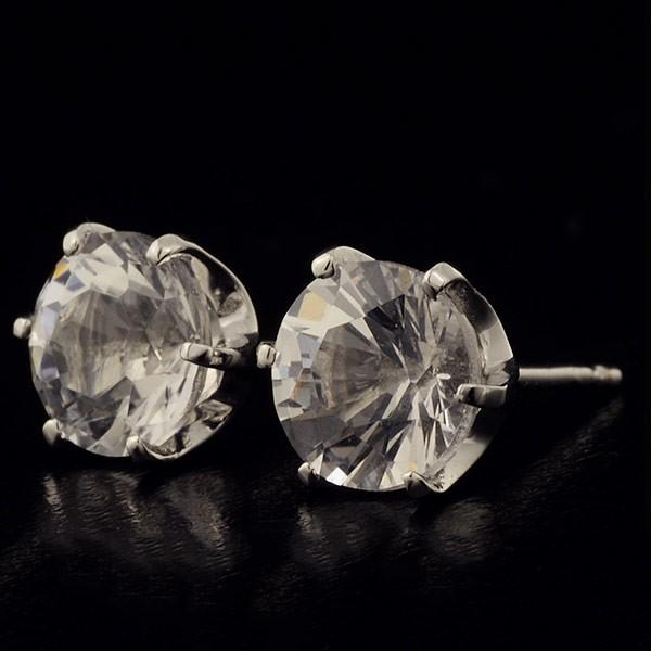 P10％中 ダンビュライト 6mm ピアス  アンモード PT900 K18 K10対応 爆買