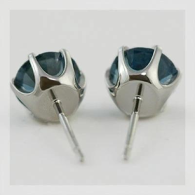 アンモード ロンドンブルートパーズ 6ミリ ピアス PT900 K18 K10対応