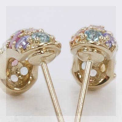 アルルカン マルチカラーパヴェピアス シャーベット  PT900 K18 K10対応の画像