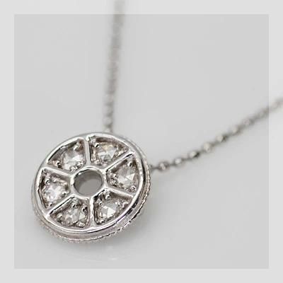 ローズカットダイヤモンドペンダントトップ ホイール 誕生石 4月 PT900