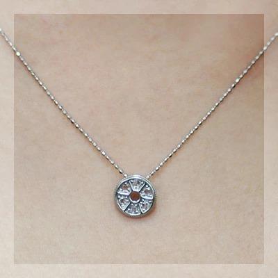 夏色キャンペーン開催中 ローズカットダイヤモンドペンダント