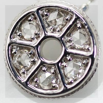 ローズカットダイヤモンドペンダントトップ ホイール 誕生石 4月 PT900