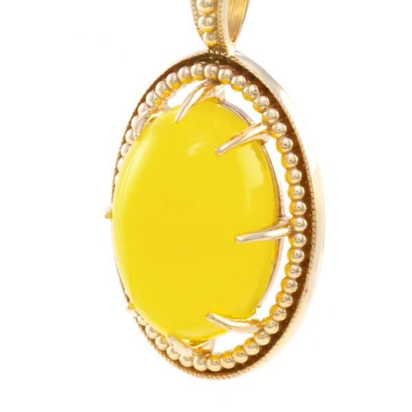 あすつく対応 K10YG ヴァレンシアカルセドニ ペンダントトップ　ネオクラシック チェーン無し |  | 01