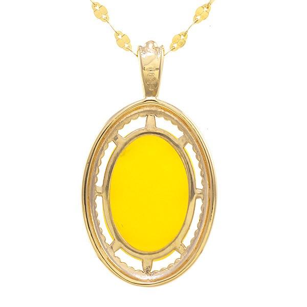 あすつく対応 K10YG ヴァレンシアカルセドニ ペンダントトップ　ネオクラシック チェーン無し |  | 03