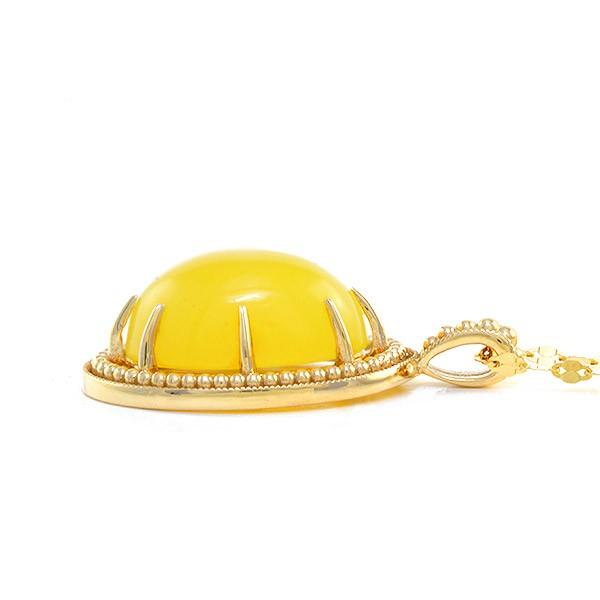 あすつく対応 K10YG ヴァレンシアカルセドニ ペンダントトップ　ネオクラシック チェーン無し |  | 04